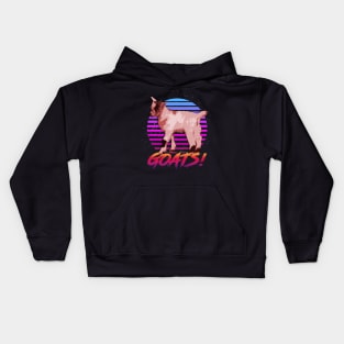 Goats Retrowave Outrunner Kids Hoodie